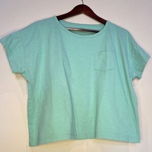 J. Crew Mint Crop Tee